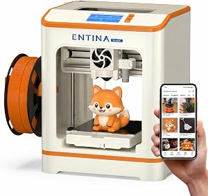 Entina Tina2C 3D Printer for Kids & Beginners, Fully Assembled Starter Mini 3D Printer