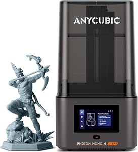 ANYCUBIC Photon Mono 4 Ultra 10K Resin 3D Printer, 7'' HD Mono Screen and COB Light Source