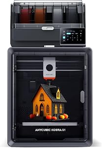 Anycubic Kobra S1 Combo Multi-Color 3D Printer, Fast 600mm/s Printing Auto Leveling with A