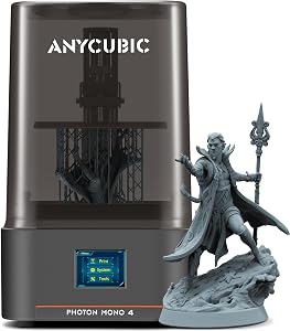 ANYCUBIC 10K Resin 3D Printer, Photon Mono 4 LCD 3D Printer with 7-inch Mono Screen, Upgra
