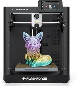 FLASHFORGE Adventurer 5M 3D Printer,600mm/s Max High-Speed FDM 3D Printers with Fully Auto