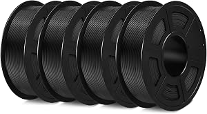 SUNLU PETG Filament 1.75mm 4KG Bundle (4x1kg Black),Good Layer Adhesion,Weather-Resistant 