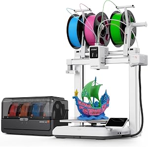 Anycubic Kobra X Combo 3D Printer with ACE 2 Pro, Native 7-Color Printing (Up to 19), 2X F