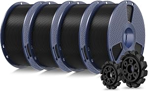 SUNLU PLA+2.0 3D Printer Filament Bundle, 4KG Upgrade PLA+ Filament 1.75mm, Tougher and St