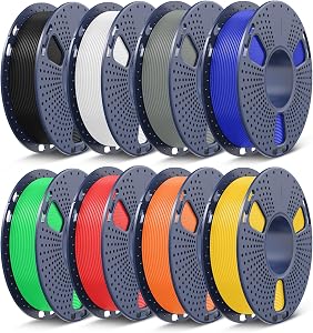 SUNLU PLA+ Filament Bundle, Christmas Gift, 3D Printer Filament Bundle Multicolor, Fit Bam