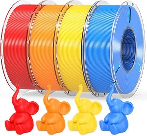 RAMBERY PLA+ 3D Printer Filament Bundle 4KG, Toughness Upgraded 1.75MM 3D Printing Filamen