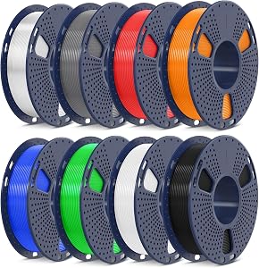 SUNLU 250g PLA Filament 1.75mm Bundle,3D Printer Filament Bundle Multicolor, Neatly Wound